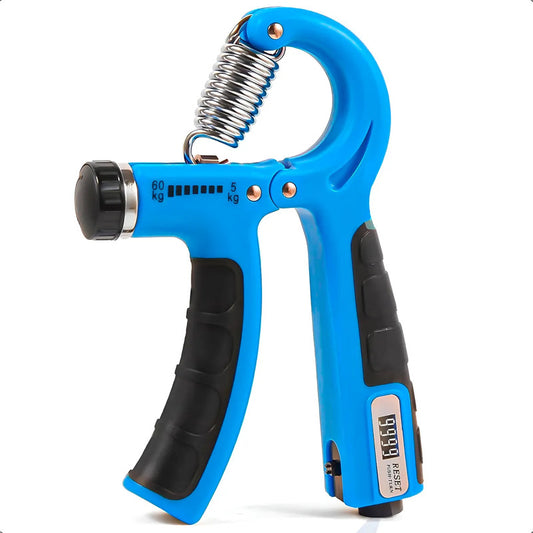 Ejercitador De Mano Okshop Resistencia Ajustable 5 - 60 Kg Azul