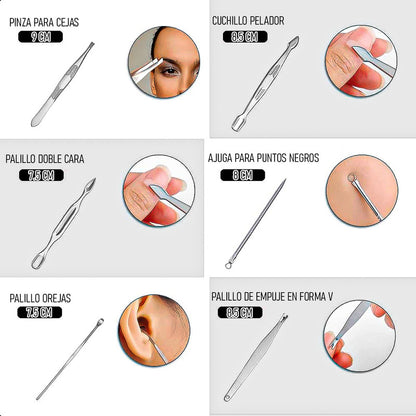 Kit De Manicura Y Pedicura  Pack 2 Juegos 12 Pcs Manicura