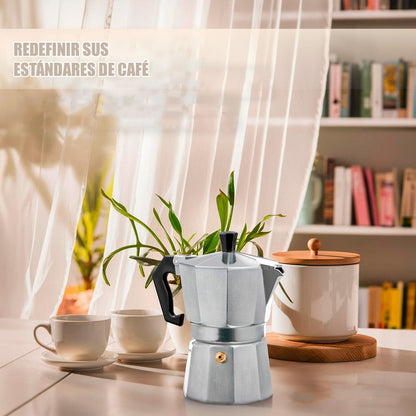 Cafetera Italiana Espresso Express Capuchino Expresso 6 Taza Gris