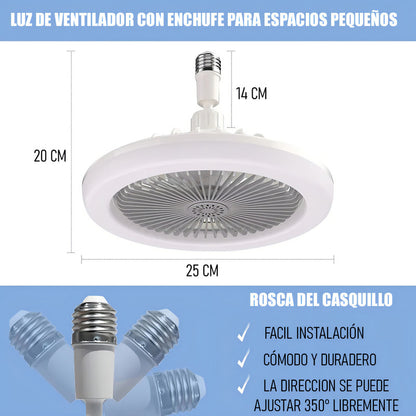 Lámpara Colgante Arcashopping Ventilador Led Con Control Remoto Para Techo Dorado