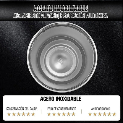 Botella Térmica Keep De Acero Inoxidable Con Manija, 850 Ml Verde