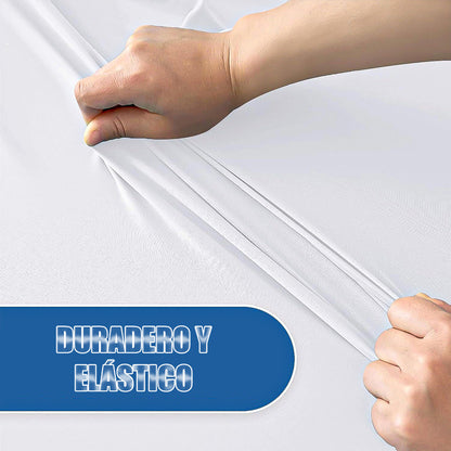 Mantel Para Mesa Mantel Rectangular Mantel Elastico 180cm Blanco Lisa