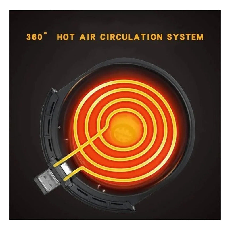 Freidora De Aire Eléctrica 4.8l Air Fryer Cocina Sin Aceite Color Negro