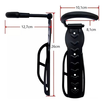 Pack X2 Soporte De Pared Para Bicicleta Gancho De Bicicleta Sujetador Pared Bici Okshop Gancho De Pared Para Bicicleta Colgador Bici Metalico Negro Gancho Muralla Bici Portabicicleta Vertical Pared