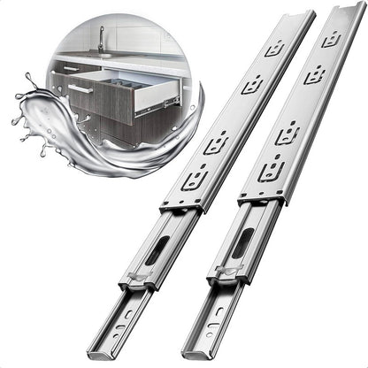 Corredera Telescópica Riel Para Cajones Corredera Riel 30 Cm Gris