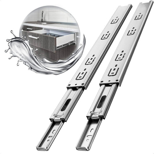 Corredera Telescópica Riel Para Cajones Corredera Riel 30 Cm Gris