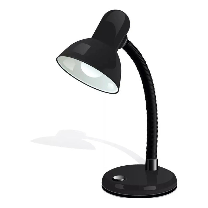 Lámpara Escritorio Metal Flexible E27 Led/incandescente Pack 2 Blanco Okshop