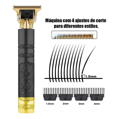 Afeitadora Eléctrica Multifuncional Okshop Inalámbrica Negro/dorado R.428