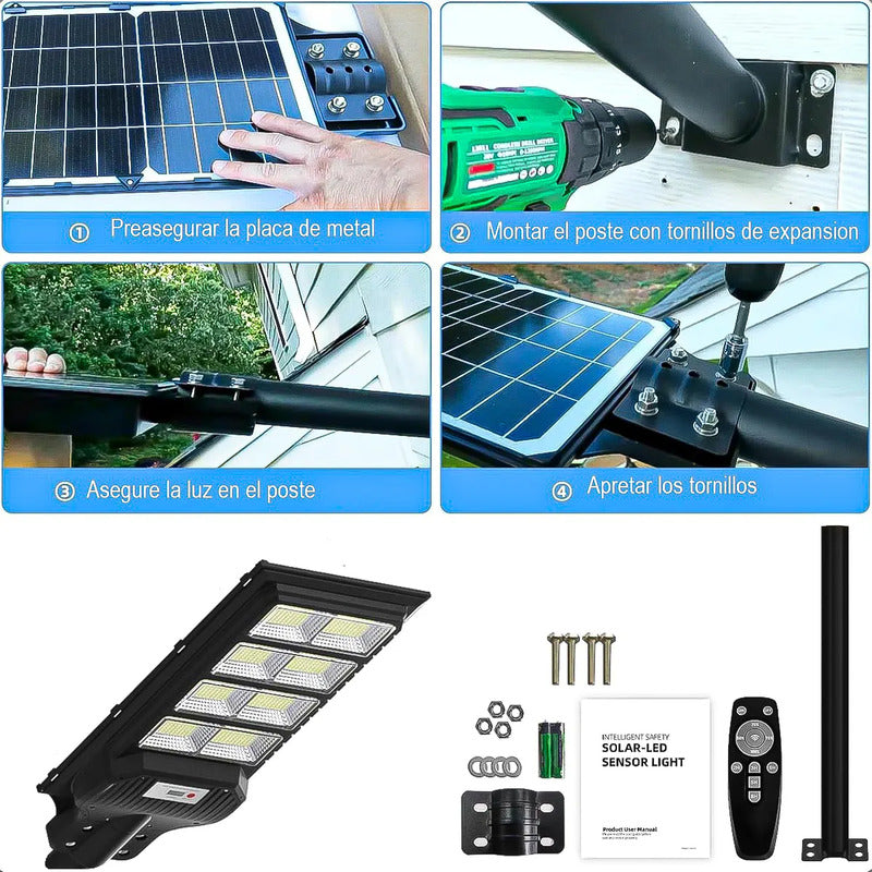 Foco Solar 1000w Focos Solares 1000w Foco Solar Exterior Foc Negro Blanco