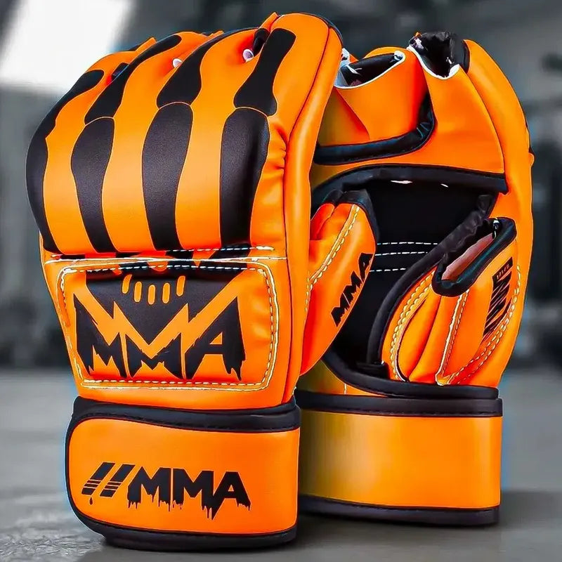 Guantes Mma Guantes De Kick Boxing Guantes Artes Marciales Okshop Guantes Mma Dedos Abiertos Entrenamiento Artes... Unica Naranja