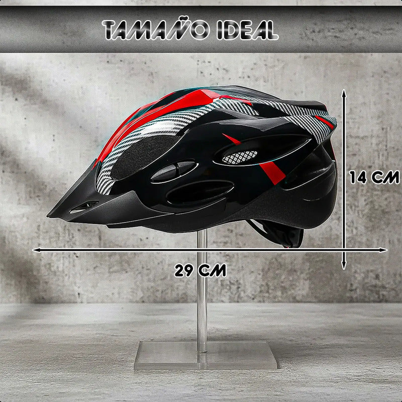 Casco Bici Cascos Bicicletas Casco Bicicleta Casco De Bicicl Negro/rojo Unica