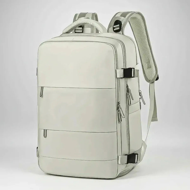 Mochila De Viaje Okshop Impermeable Con Puerto Usb Para Notebook De 15.6  Gris