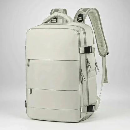 Mochila De Viaje Okshop Impermeable Con Puerto Usb Para Notebook De 15.6  Gris