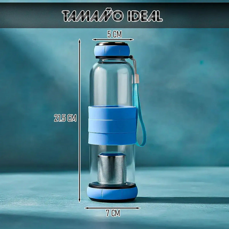 Infusor De Té Okshop Botella De Vidrio Amarillo