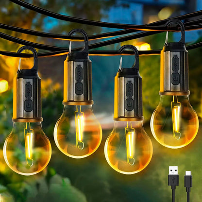 Ampolleta Recargable Ampolleta Camping Ampolletas Colgantes Ampolletas Recargables 15w Impermeable Aire Libre Ampolleta Led Tipo Bulbo 5v Ip44 Pesca Ampolleta Cálida/ovalado Okshop