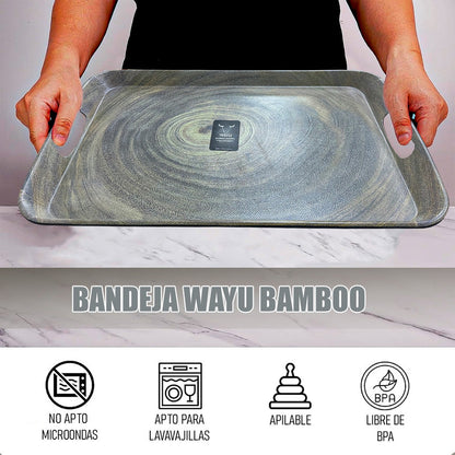 Bandejas Melamina Wayu Bandejas Bamboo Bandeja Rectangular Wayu