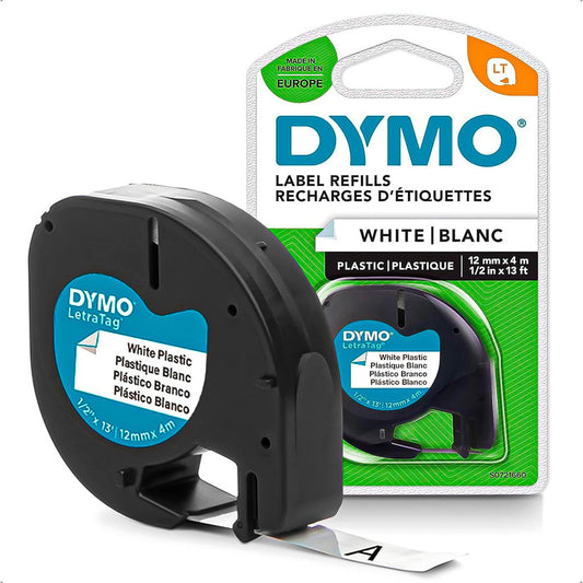 Cinta Para Rotuladora Etiquetas Dymo Etiquetas De Plastico Blanco