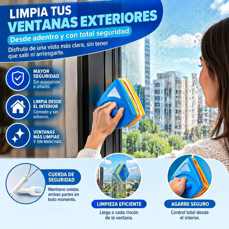 Limpiador De Vidrios Limpiador Magnético Limpia Vidrios Magnetico Okshop Limpiacristales Magnetico Limpia Vidrios Magnetico Doble Triangular Limpiador Magnético De Ventanas Limpia Vidrios Okshop