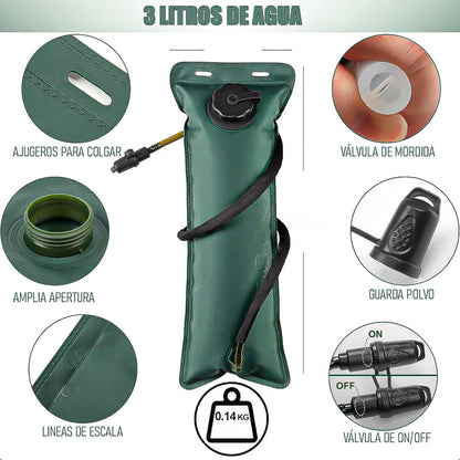 Mochila Camelbak Mochila Hidratación Trekking Mochila 3 Litr Verde