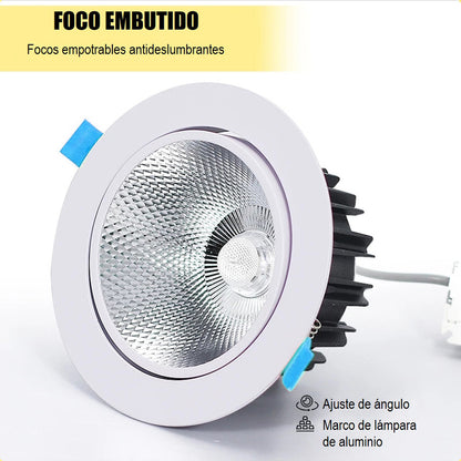 Pack X2 Focos Led Embutidos Luz Fria Luces Led Foco Led 16w