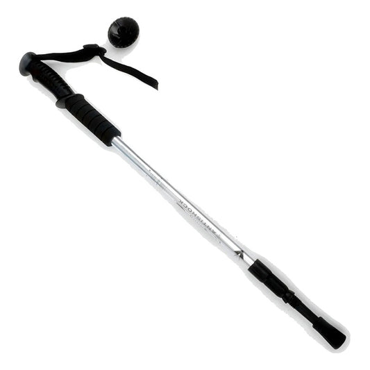 Bastón De Trekking Okshop Plegable, De Aluminio, Anti-shock Y Mango Antideslizante Gris