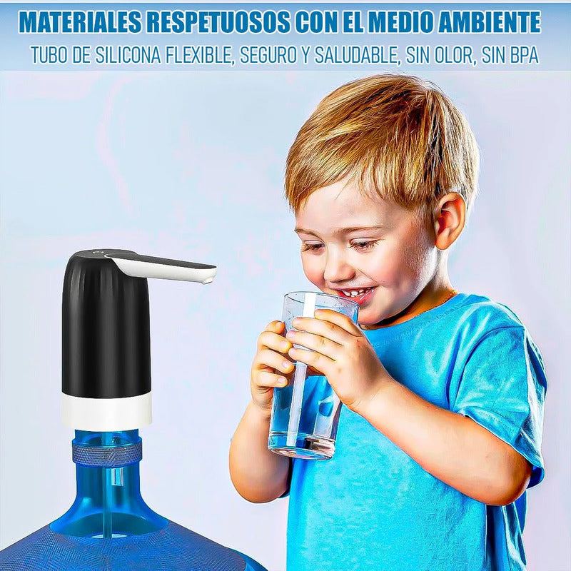 Pack De 4 Dispensadores De Agua Portátil Eléctrico Okshop Para Bidón Blanco
