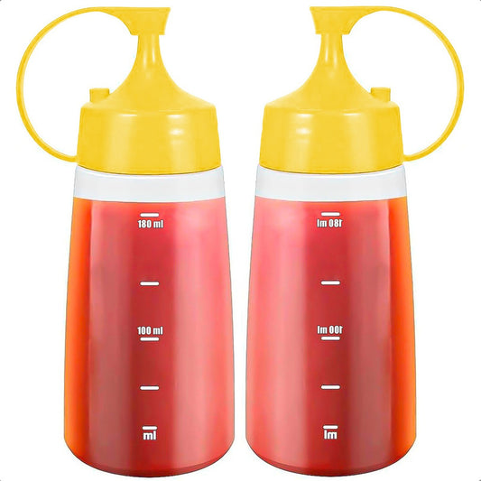 Botella De Salsa Envase Para Ketchup Pack 2 Envase De Salsas Amarillo