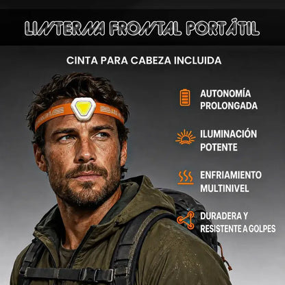 Linterna Frontal Recargable Linterna Casco Linterna Frontal Okshop Linterna Frontal Portátil Linterna Led Portátil... Beige Fria/calida/roja