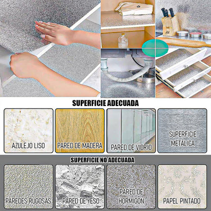 Papel Antigrasa De Cocina Papel Aluminio Autoadhesivo 3metro