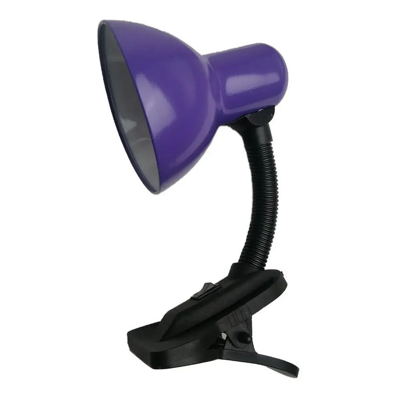 Lampara Click Escritorio Flexible Lamparas Velador Lectura Estructura Blanco