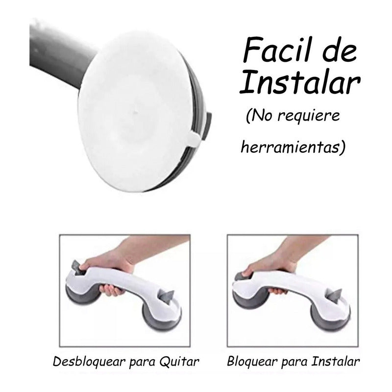 X2 Agarradera Barra Ducha De Seguridad Baño Manilla Ventosa