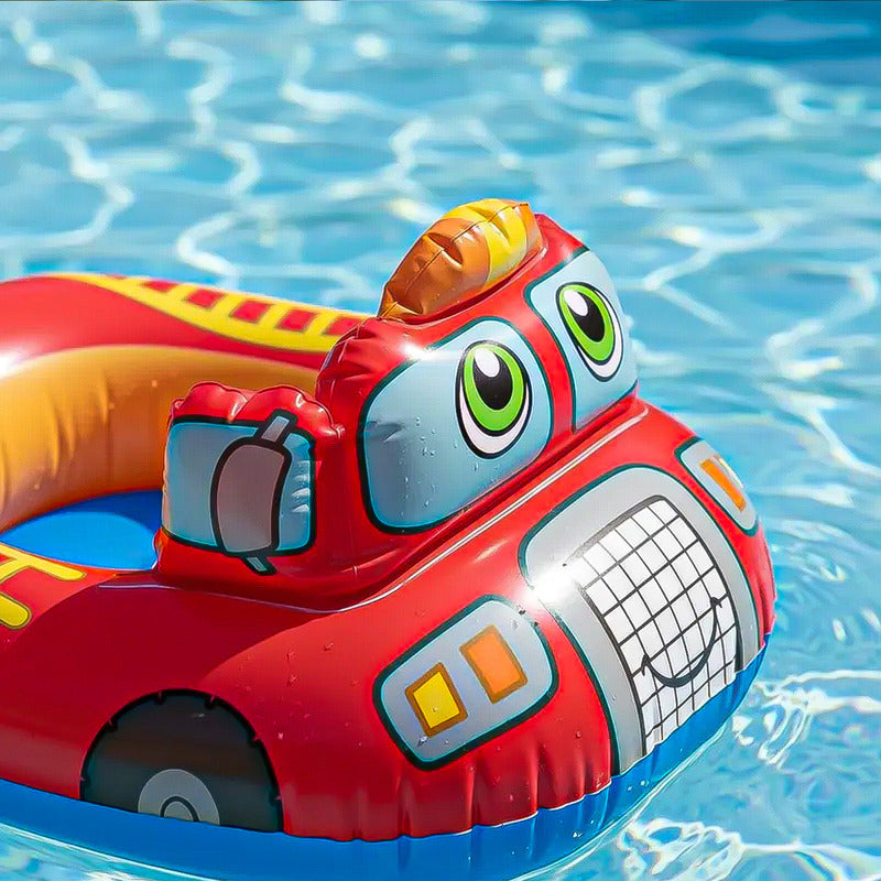 Flotador Para Niños Flotadores Piscina Camión De Bombero Rojo