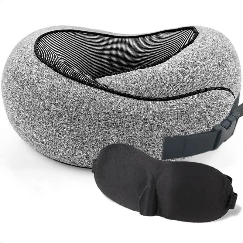 Almohada Para Cuello Cojin Para Cuello Almohada De Viaje Cojin Cervical Viaje Hipoalergenico Algodón Transpirable Almohada Cuello Para Viajes Antibacteriana Antihongos Gris/hebilla Okshop