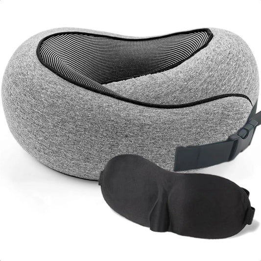 Almohada Para Cuello Cojin Para Cuello Almohada De Viaje Cojin Cervical Viaje Hipoalergenico Algodón Transpirable Almohada Cuello Para Viajes Antibacteriana Antihongos Gris/hebilla Okshop