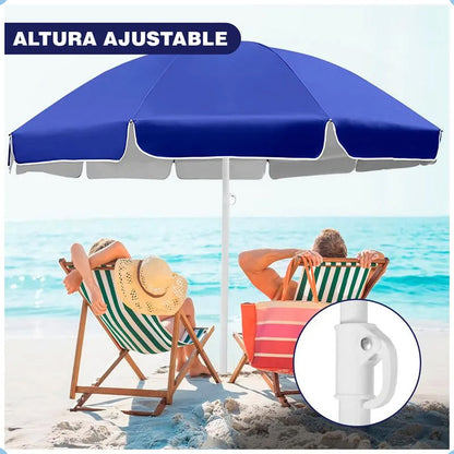 Pack X2 Quitasol Grande Sombrilla De Playa Verano 150 Cm