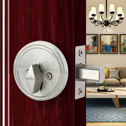 Cerradura Chapa Para Puertas Chapa De Seguridad Dormitorio Okshop Chapa Cerrojo De Seguridad Puerta Con Llave Y Perilla Cerrojo Seguridad Puerta Llave Exterior Perilla Interior Cerradura Okshop Gris