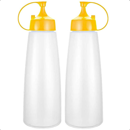 Botella De Salsa Envase Para Ketchup Pack 2 Envases Salseros Amarillo