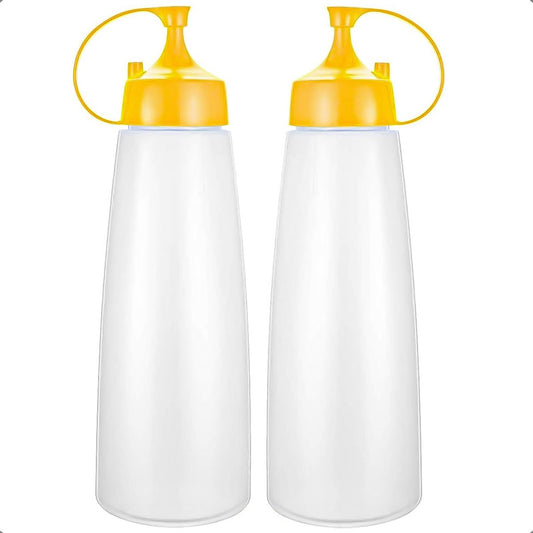 Botella De Salsa Envase Para Ketchup Pack 2 Envases Salseros Amarillo