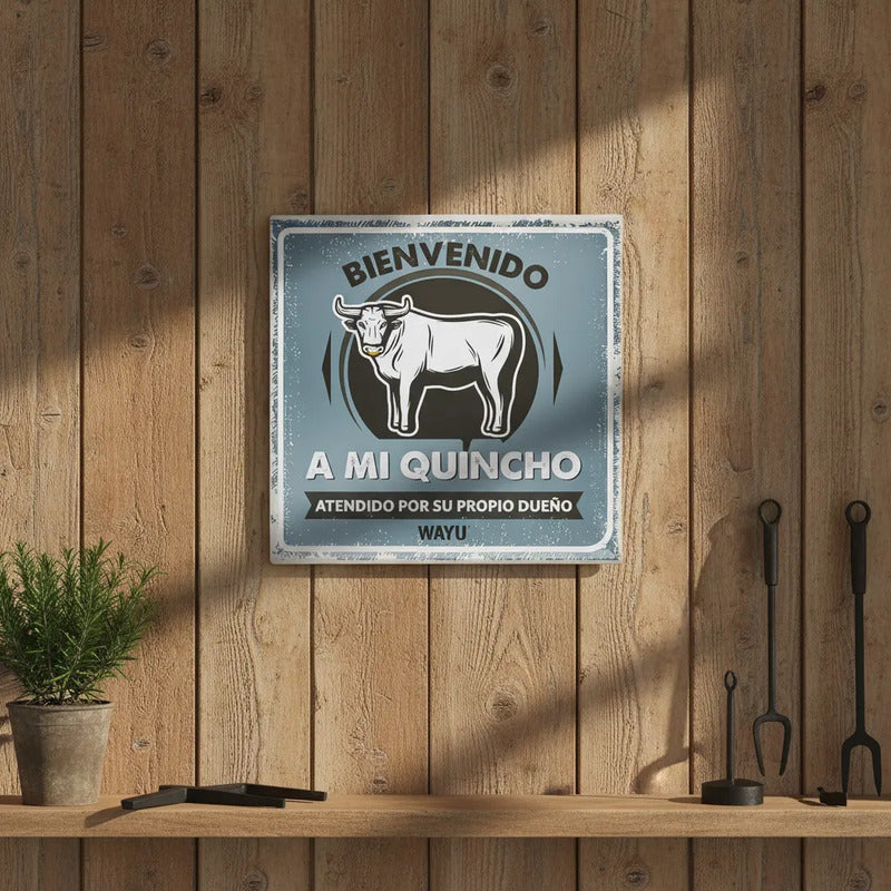 Cuadro Decorativo Wayu Cuadro Pared Cuadro Metalico 25x25cm Metálico