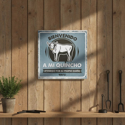 Cuadro Decorativo Wayu Cuadro Pared Cuadro Metalico 25x25cm Metálico