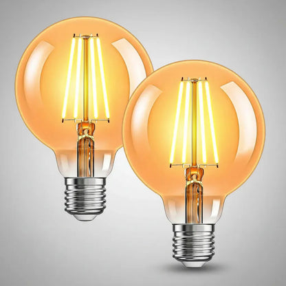 Pack 2 Ampolleta Led 6w Ampolleta Vintage Bombillas Led E27 Cálida