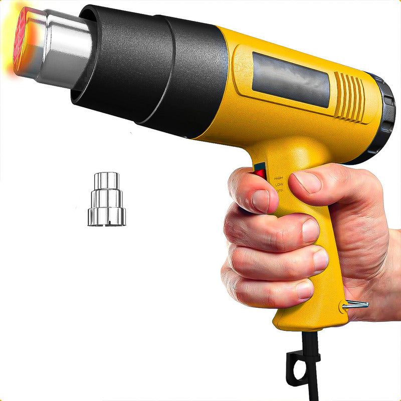 Pistola De Aire Caliente Pistola De Calor Electrica 2000w Amarillo