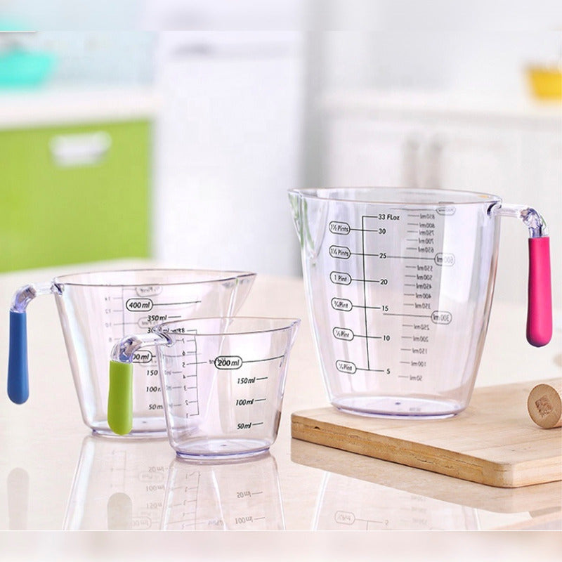 Set 3 Tazas Medidoras Reposteria Jarra Medidora Cocina Transparente