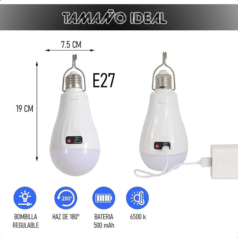 Ampolletas Led Ampolleta Recargable 20w Ampolleta De Emergencia Led Okshop Ampolletas Led 20w Ampolletas Inteligentes... Blanco Frío