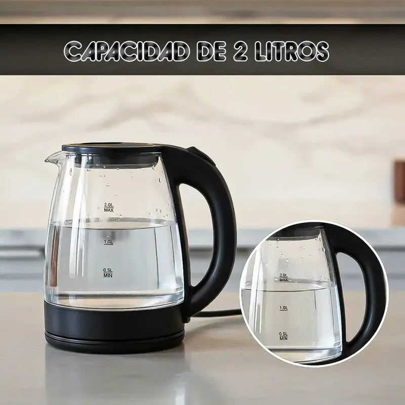 Hervidor Eléctrico Okshop Negro De 2 Litros Con 1500w