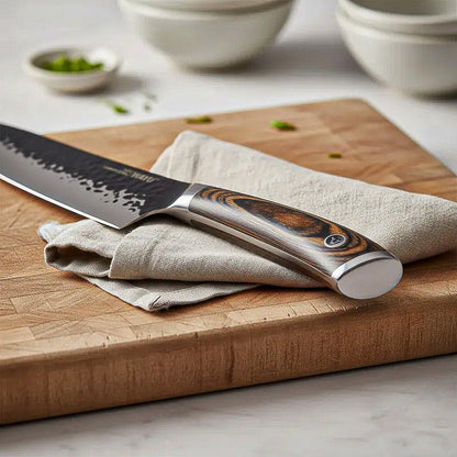 Cuchillo De Carne Hammer Grande Wayu De Acero Inoxidable Y Mango De Madera Pakka, 20 Cm