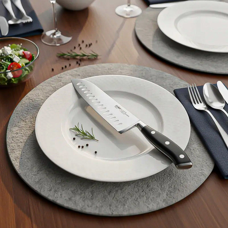 Cuchillo Chef Profesional Cuchillo Santoku Wayu Cuchillo Coc Negro