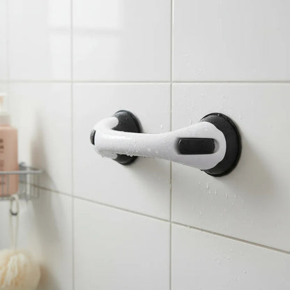 Pack De 2 Agarraderas De Seguridad Okshop Para Ducha Y Baño Antideslizantes Con Ventosa Blanco/gris