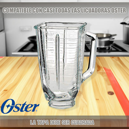 Vaso De Vidrio Para Licuadora Oster 1.25 L Con Medidas
