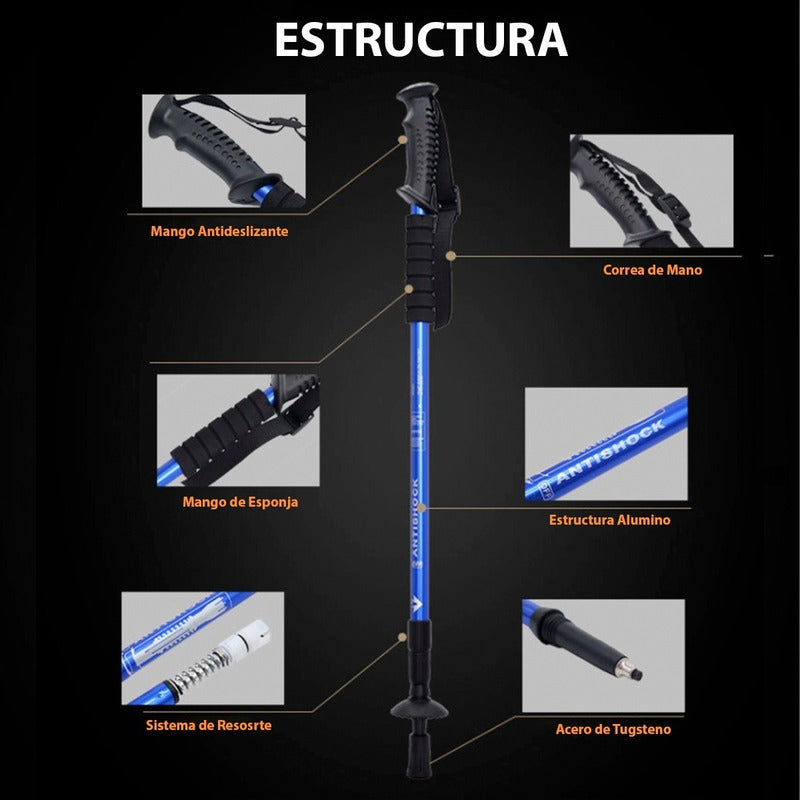 Bastones De Trekking Plegable Baston De Trekking Senderismo